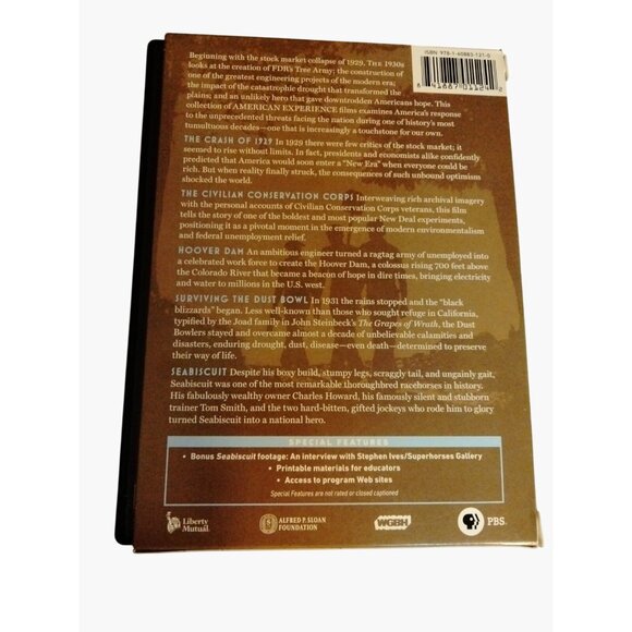 American Experience The 1930s DVD 2010 5 Disc Set PBS Documentary Collection - Picture 2 of 15